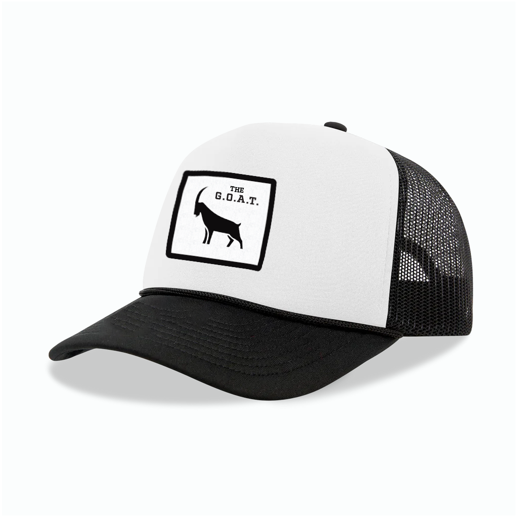 The G.O.A.T. Foam trucker hat.